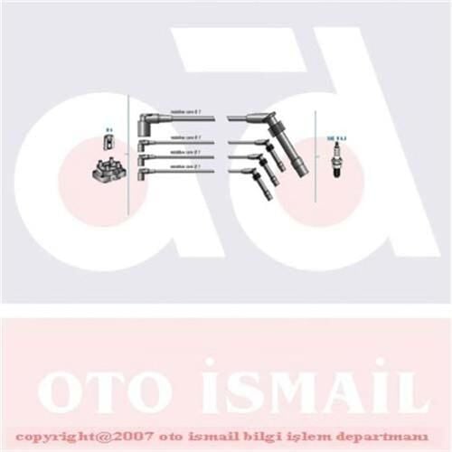 BUJİ KABLOSU TAKIMI OPEL CORSA B-COMBO B 93>00 1.2-1.4İ C12NZ-12NZ-C14NZ