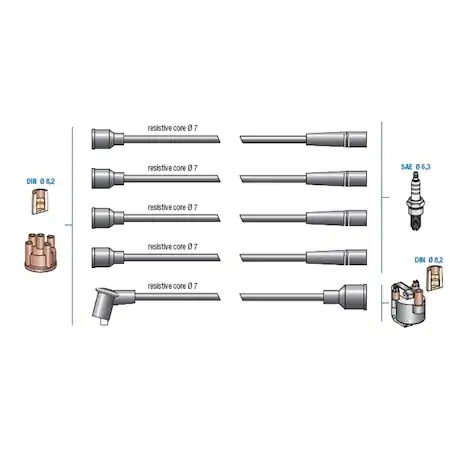 BUJİ KABLOSU BOBİN KABLOSU BUJİ KABLOSU TK R9-R19-BROADWAY 1.4 8V 1.6 8V