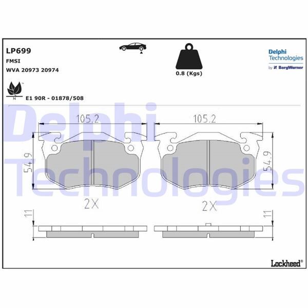 ARKA FREN BALATASI PEUGEOT P106 96>04 P205 87>98 P206 00>09 P306 97>01 P309 89>93 CITROEN SAXO 96>04 XSARA 97>05 ZX 92>97 RENAULT R9-R19- MGN I-CLIO I-II İNCE TİP