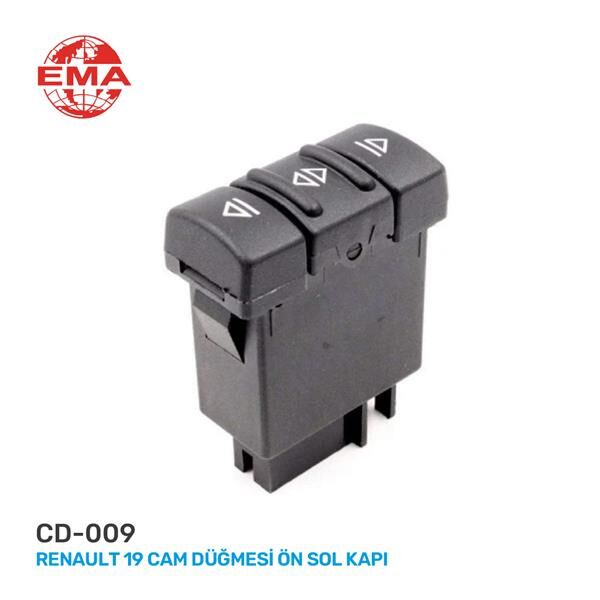 CAM AÇMA ANAHTARI SOL RENAULT 19 - MASTER TEKLİ