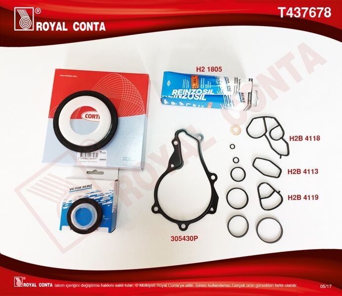 MOTOR ALT TAKIM CONTA REINZ KEÇELİ SKCSİZ FOCUS II 1.6 TDCI 04>11 FIESTA 1.6 TDCI 02>08 FUSION 1.6 TDCI 04>14 VOLVO C30 06>12 S40 II 06>12 S80 II 06>12 V50 05>12 V70 III 09>11 1.6D-206-207-307-30
