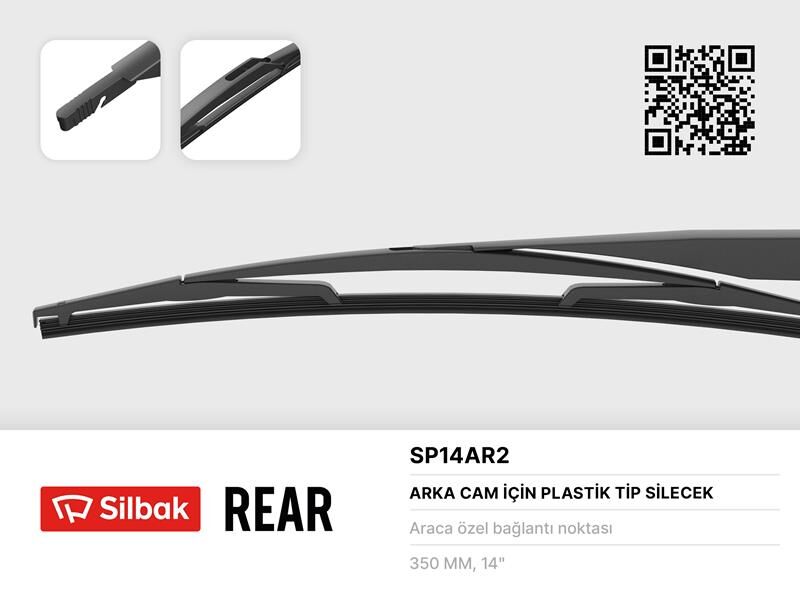 SİLECEK SÜPÜRGESİ ARKA PLASTIK TIP NEMO-BIPPER-FIORINO 08> BOY:350MM