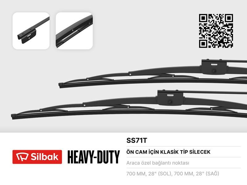 SİLECEK SÜPÜRGESİ 700MM ISUZU LUX-ROYBUS-CLASSIC-IVECO M50/KARSAN JEST-TATA LP613 YM