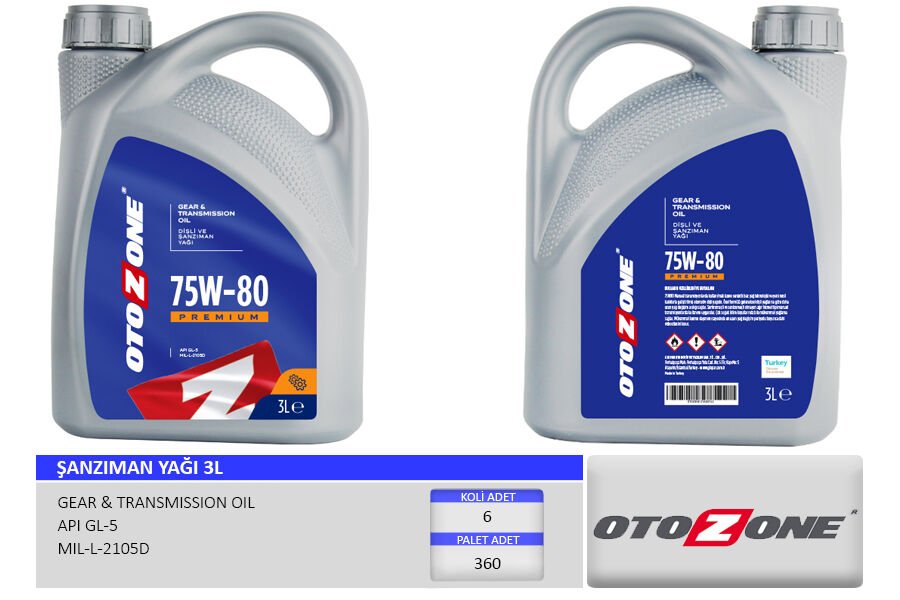 ŞANZIMAN YAĞI 75W-80 3 LT GL-5