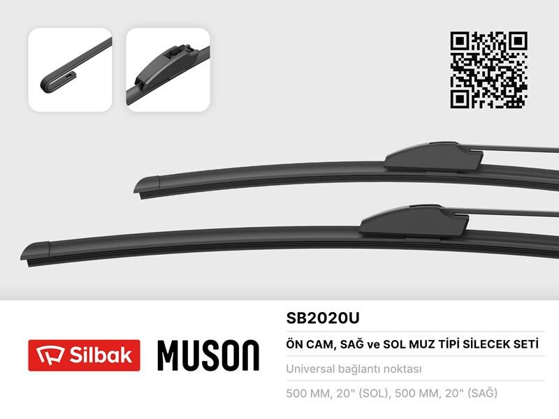 SİLECEK SÜPÜRGESİ 500/500MM MUZ TİPİ DUSTER 10/09-11/14 -LOGAN 07/04-LOGAN MVC 07>SANDERO 06/08