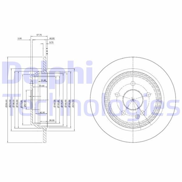 ARKA FREN DISK AYNASI MONDEO IV S MAX GALAXY 07>14 KUGA I 08>12 / EVOQUE 12-18 302mm