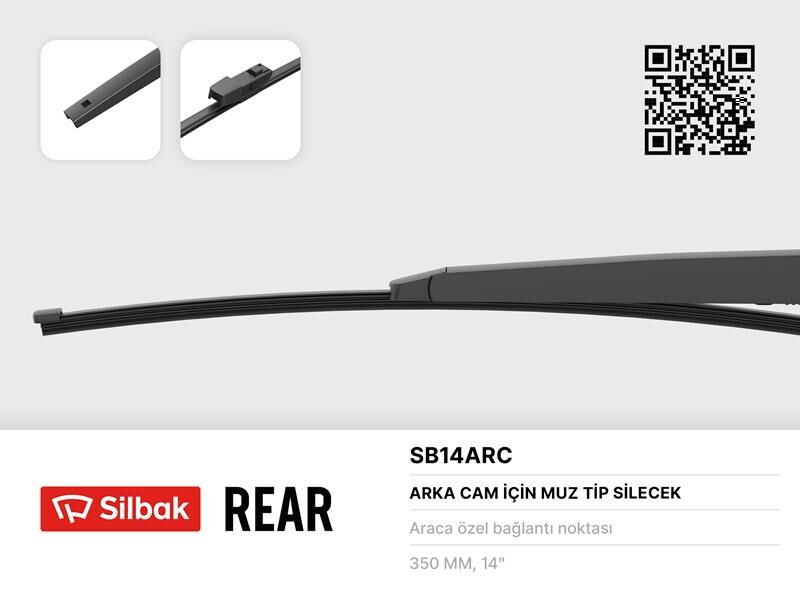 SİLECEK SÜPÜRGESİ ARKA MUZ TİPİ 350mm LEON III 09/12>