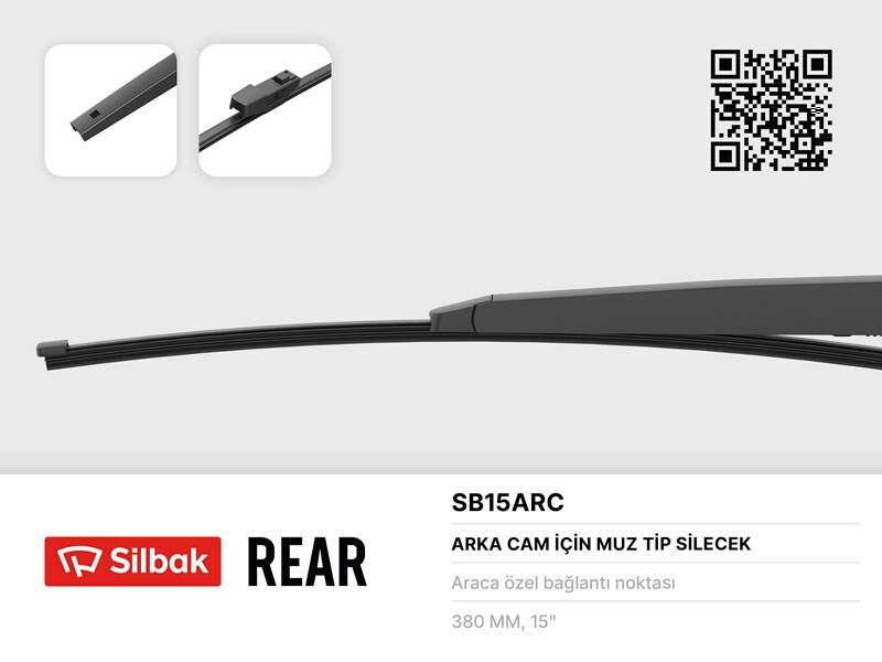 SİLECEK SÜPÜRGESİ ARKA MUZ TİPİ 380MM SKODA FABİA COMBİ NJ5 08/14> . VW TİGUAN 02/16>