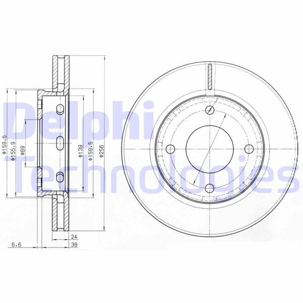 ÖN FREN DİSKİ HAVA KANALLI MITSUBISHI COLT 1.1L 3A91 Z32A 1.3L 4A90 Z34A 1.5L 4A91 Z36A 04-12 256 çap x 4 bijon - Takım disk fiyatıdır