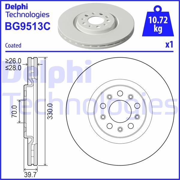 FREN DİSKİ TEKLİ PAKET - BOYALI. DELİKLİ ÖN JEEP COMPASS.RENEGADE 08/2020>