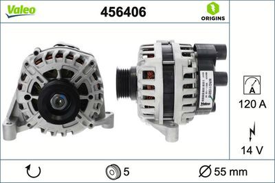 ALTERNATÖR 14V 120A FIAT DOBLO 10> PUNTO EVO 09>12 EGEA 16> PUNTO 12> 500 07> ALFA ROMEO MITO 11>18 1.2 1.4 5 KANAL